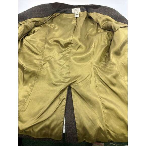 Ramsay of Dublin Wool Blazer Jacket Brown Button Collar Pocket Ireland Women 14 - Picture 12 of 16